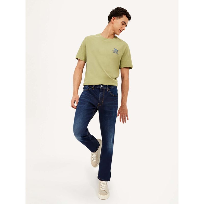 Levi's Men Slim Fit Navy Blue Jeans (34)