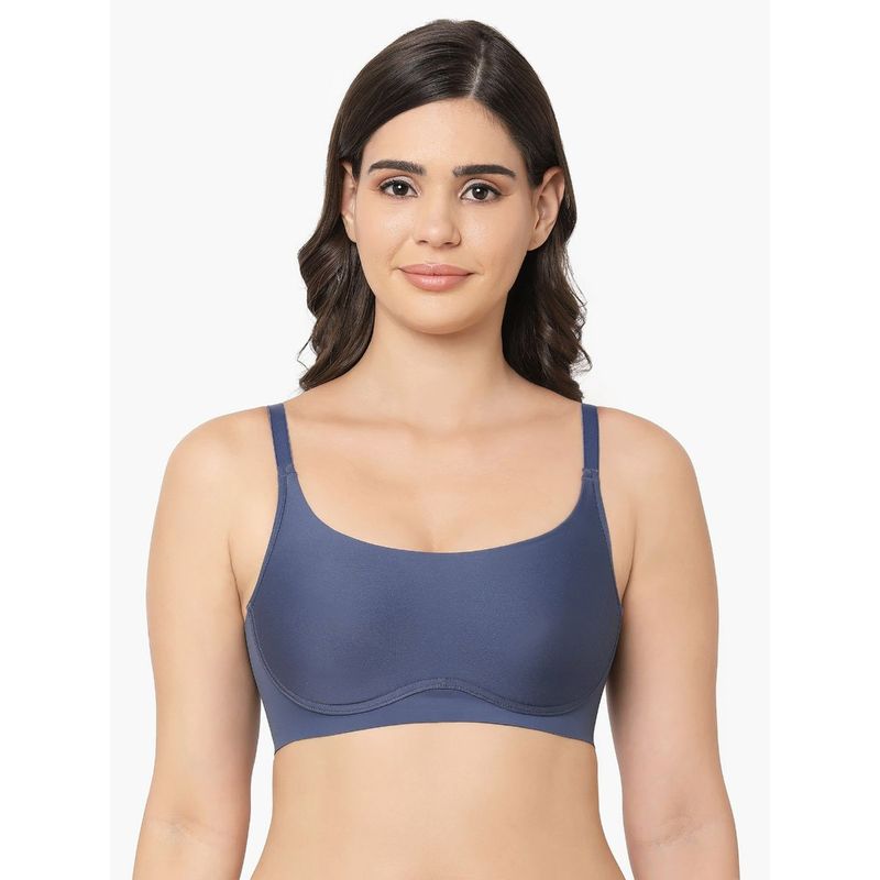 Wacoal New Normal Padded Non-Wired Full Coverage Bralette Bra Blue (L)