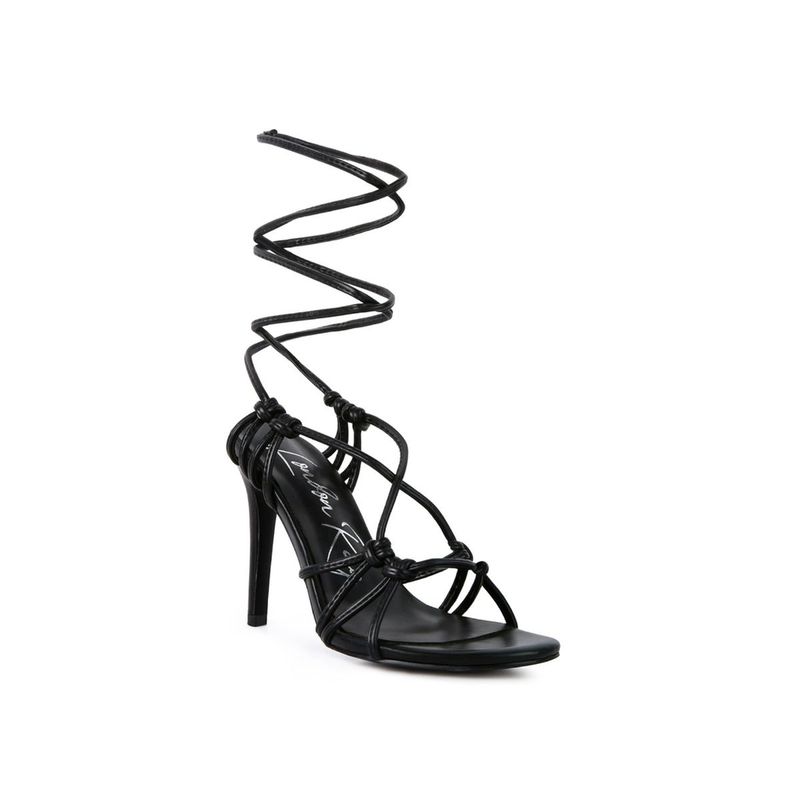 London Rag Solid Black Heels (EURO 37)