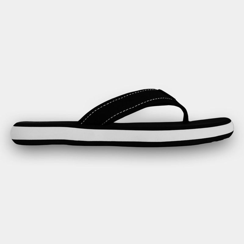 NoStrain Black Rugged Comfort with Timeless Style Angular Canvas Flipflops for Men (UK 12)