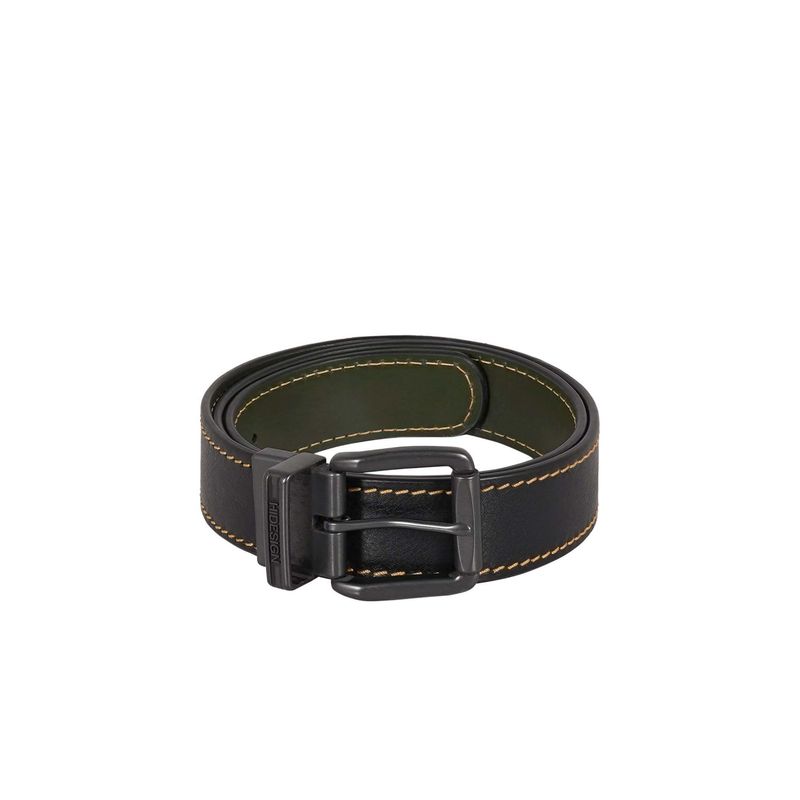 Hidesign Black & Olive Genuine Leather Reversible Mens Belt (34-36)