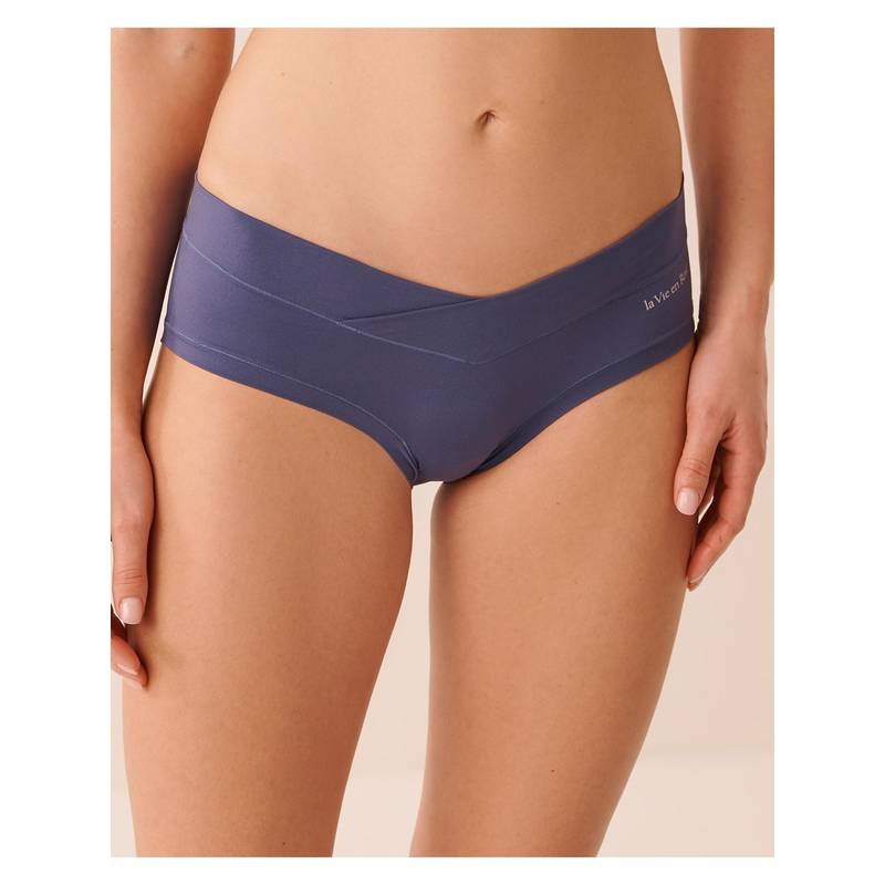 La Vie En Rose Blue Microfiber Invisible Cheeky Hiphugger Panty (L)