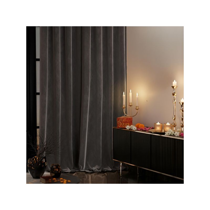 Stoa Paris Velvet Midnight Muse Long Door Curtain (4x9 feet)