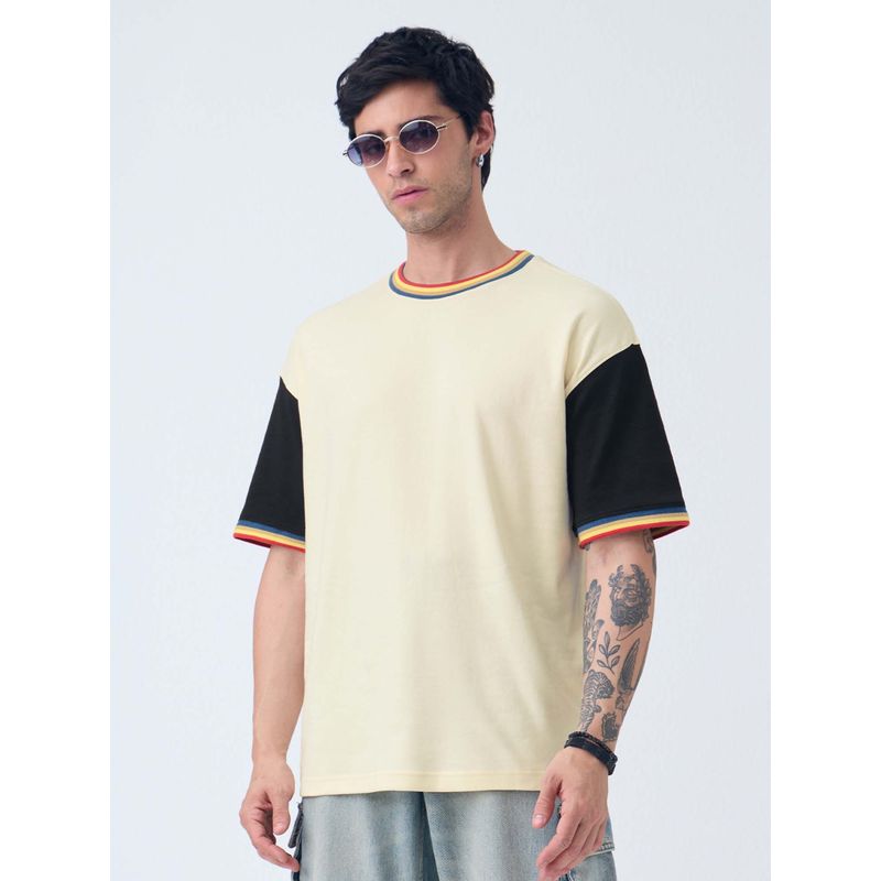 The Souled Store Oversized T-Shirt Colour Tune Men Oversized T-Shirt (XXS)