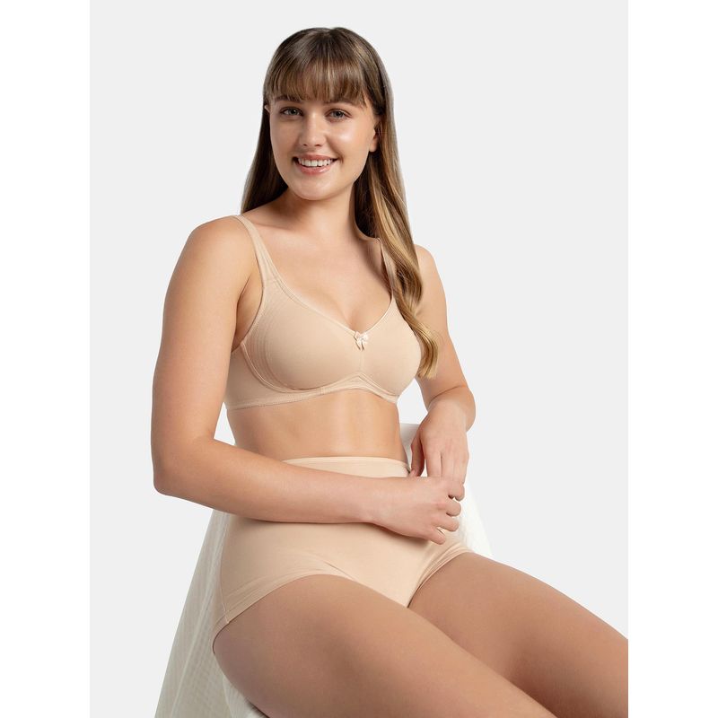 Jockey 1250 Wirefree Non Padded Cotton Elastane Everyday Bra - Skin (38C)