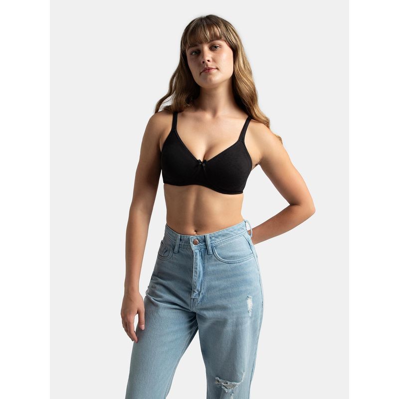 Jockey 1722 Wirefree Non Padded Cotton Elastane Everyday Bra - Black (32B)