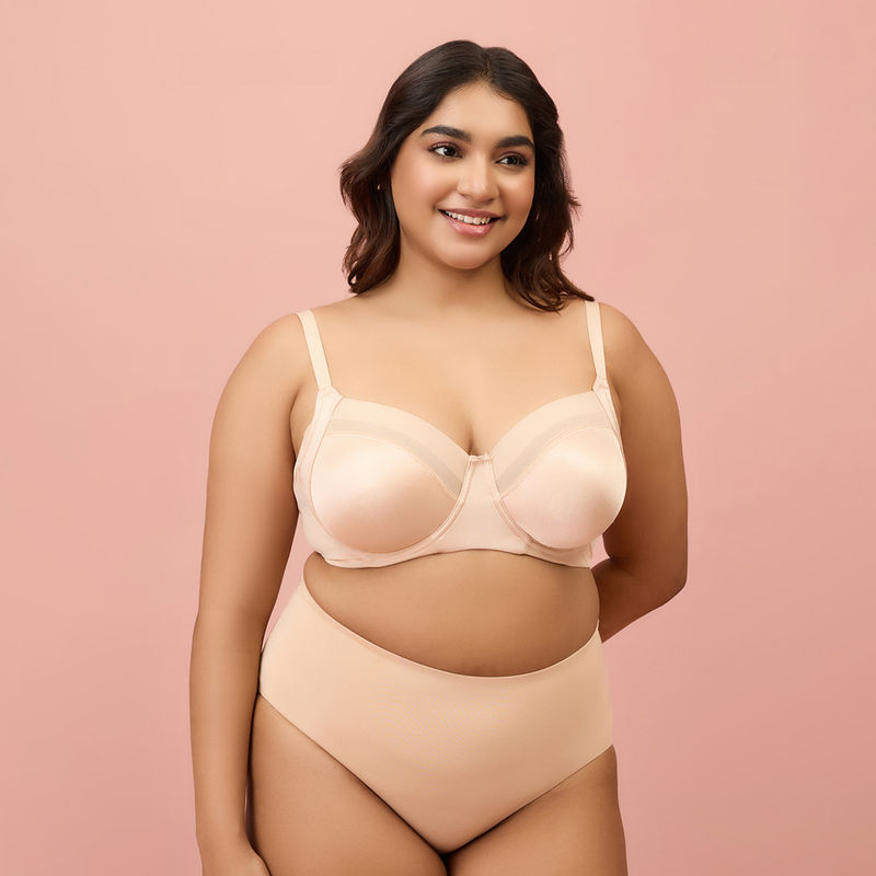 Nykd By Nykaa Infinity Edge Super Support Non Padded Wired Full Coverage Bra NYB150 Skin (34E)
