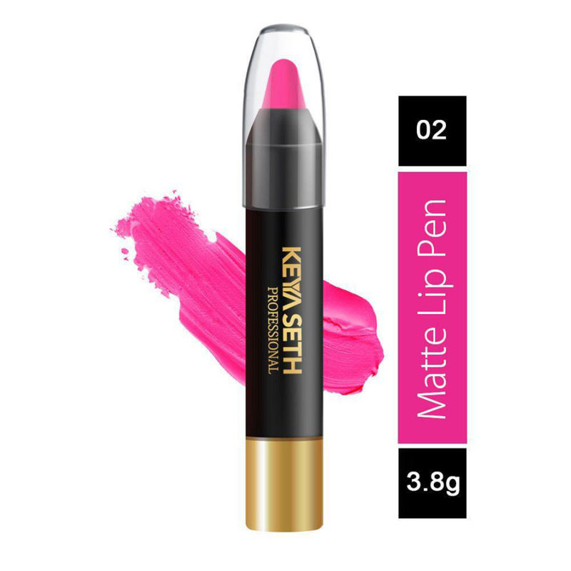Keya Seth Aromatherapy Professional Matte Lip Pen - Bright Fuchsia