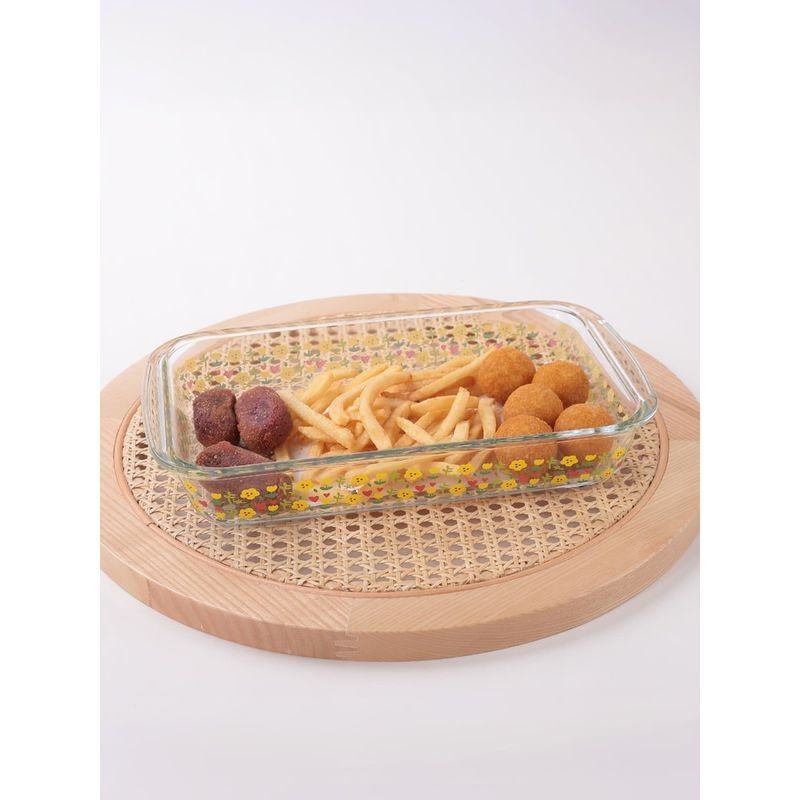 The Better Home Borosilicate Printed Bake Dish Rectangular (1.6L)