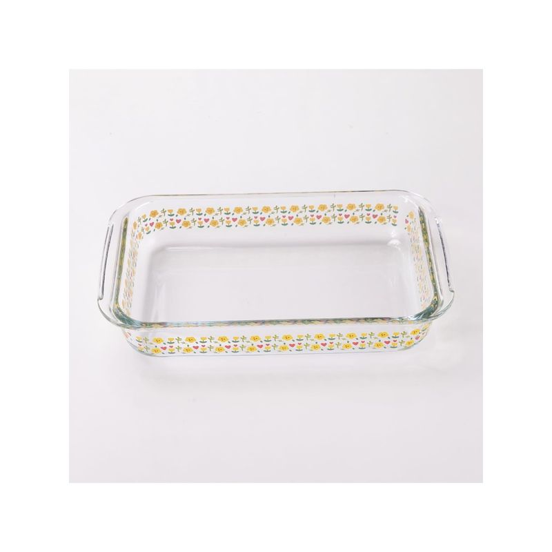 The Better Home Borosilicate Printed Bake Dish Rectangular (1L)