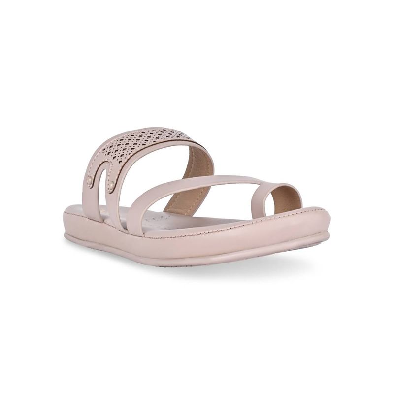 ROCIA Lilac Women Laser Cut One Toe Flat Sandals (EURO 36)