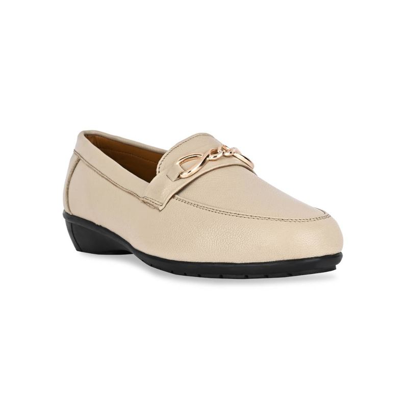 ROCIA Empower Beige Women Buckled Loafers (EURO 36)