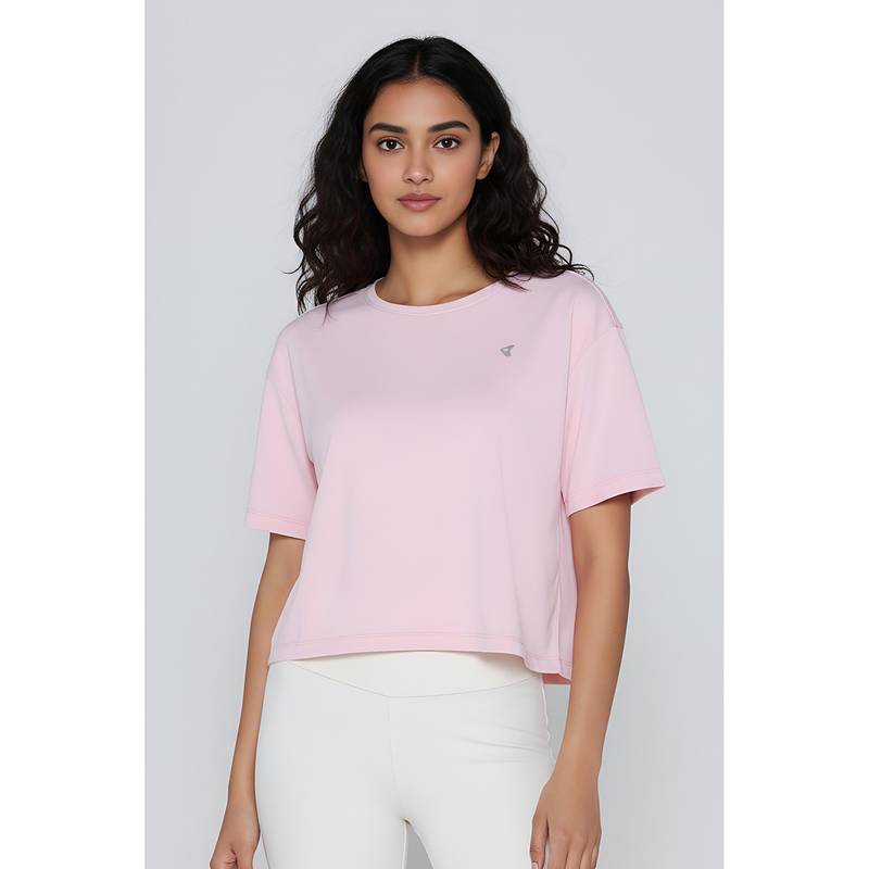 Zivame Zelocity Quick Dry Relaxed T-Shirt - Pale Lilac (XL)