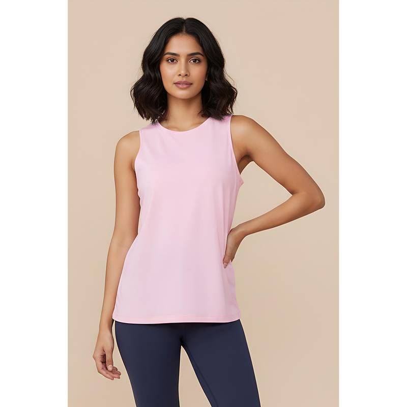 Zivame Zelocity Quick Dry Contour Tank Top - Pale Lilac (L)