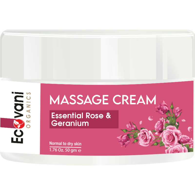 ECOVANI Essential Rose & Geranium Massage Cream