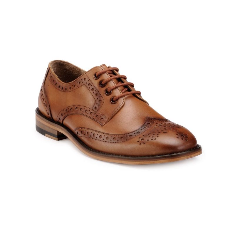 Teakwood Leathers Brown Textured Casual Shoes - Euro 41