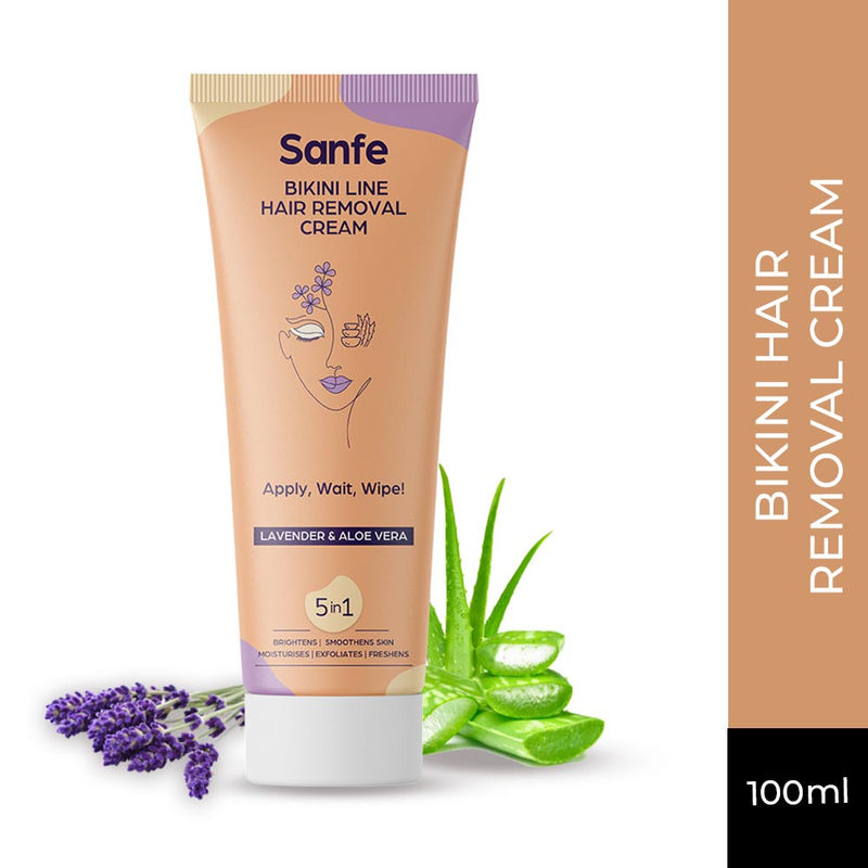 Sanfe Bikini Line Hair Removal Cream With Lavender & Aloevera: Buy Sanfe Bikini  Line Hair Removal Cream With Lavender & Aloevera Online at Best Price in  India | Nykaa