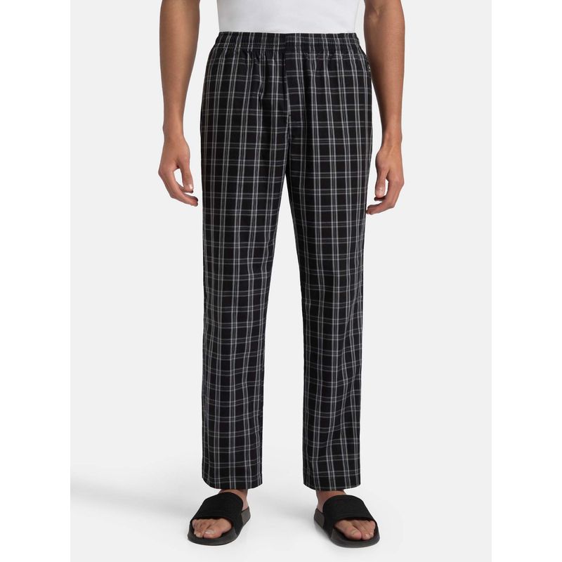 Jockey 9009 Men Cotton Woven Fabric Regular Fit Pyjama - Black (M)