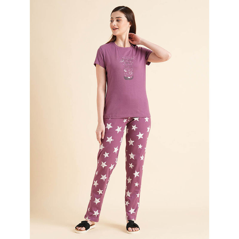 Sweet Dreams Women Printed Half Sleeves Pyjama (Set of 2) (L)