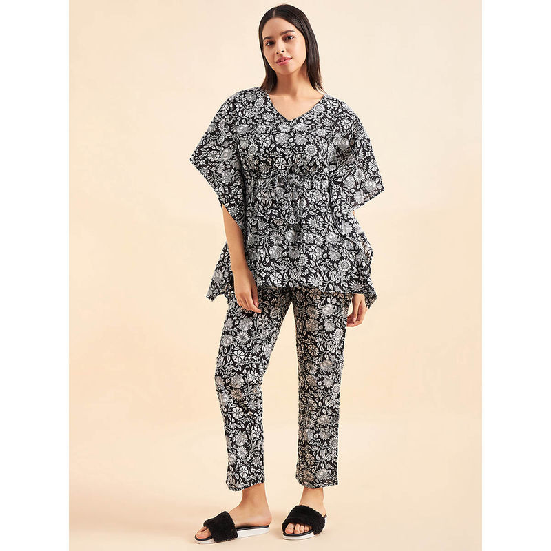 Sweet Dreams Women Printed Kaftan Pyjama (Set of 2) (XL)