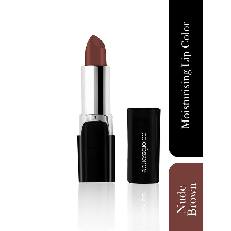 Coloressence Moisturising Lip Color Satin Finish Long Stay Waterproof Lipstick - Nude Brown