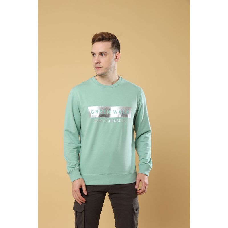 MELVIN JONES Green Walk To Silver Lining Sweatshirt (S)