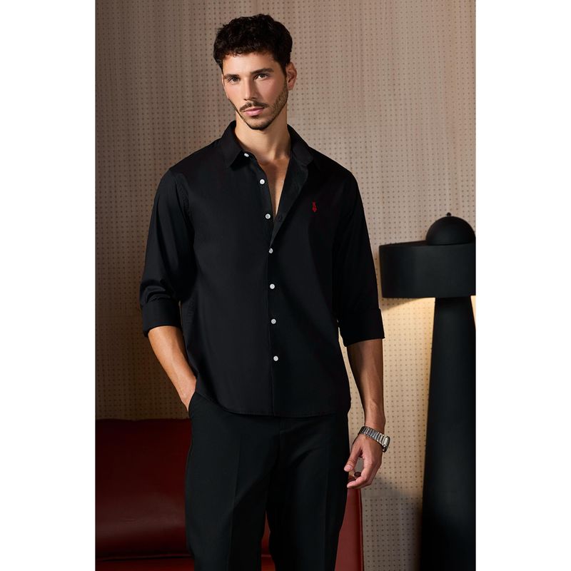Snitch Men Black King of Heart Luxe Shirt (XS)