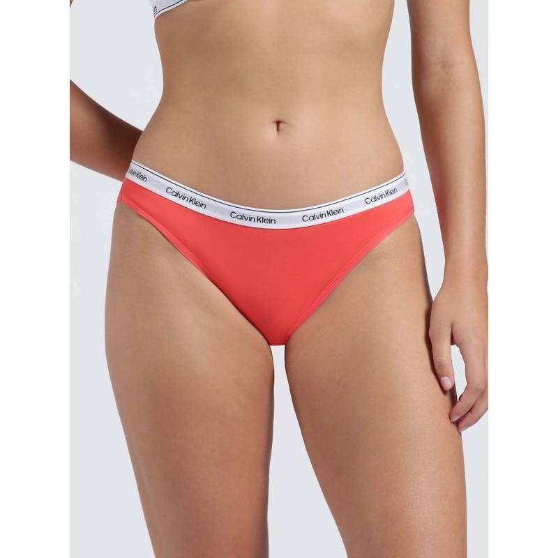 Calvin Klein Coral Solid Low Rise Bikini Brief (XS)