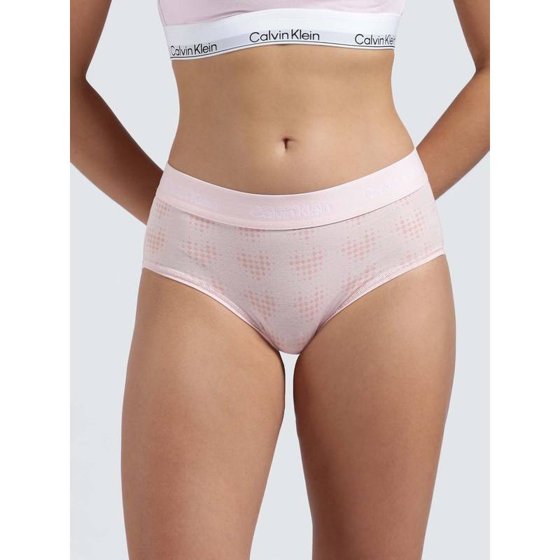 Calvin Klein Pink Printed Low Rise Hipster (L)