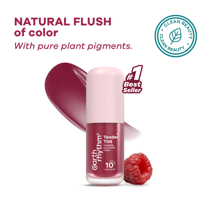 Earth Rhythm Tender Tint For Lip & Cheek With Pure Plant Pigments 10 H Stay - Merlot