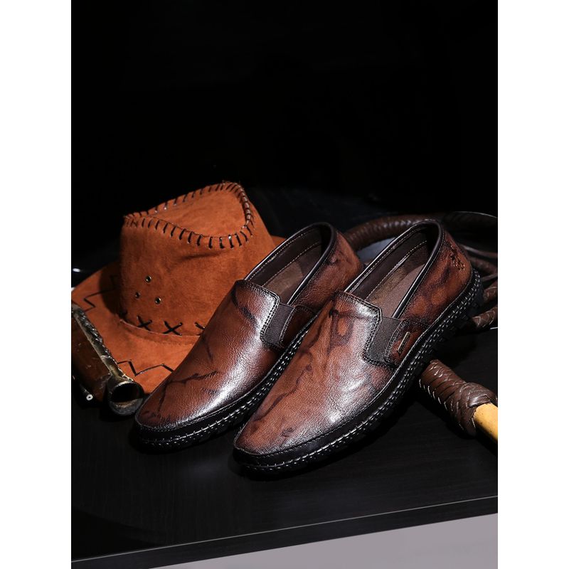 BUCKAROO Nardo Natural Full Grain Leather Tan Casual Shoe for Men (UK 9)