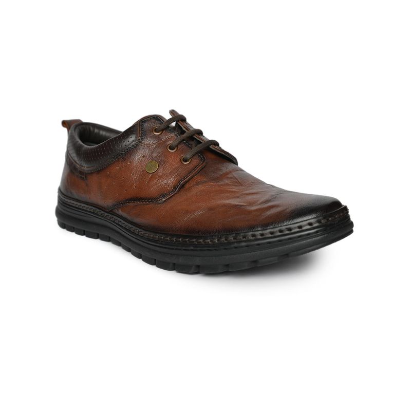 BUCKAROO Sherca Crumbald Leather Tan Casual Shoes for Men (UK 9)