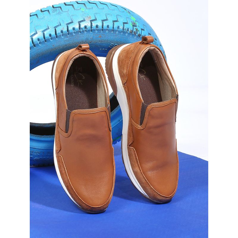 BUCKAROO ELVITA Natural Mild Leather Casual Shoes Tan (UK 9)