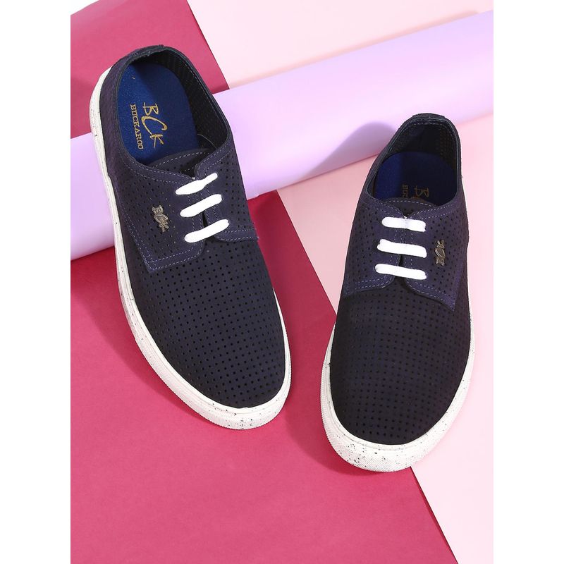 BUCKAROO RX1 Suede Leather Navy Casual Shoes (UK 6)