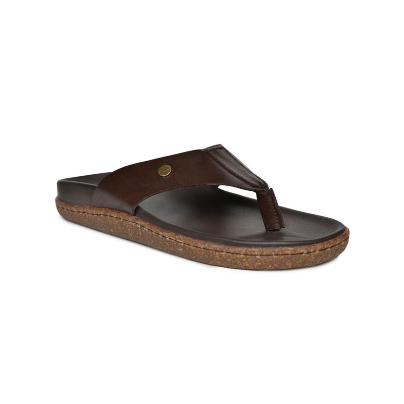 BUCKAROO LIFAN NEW Natural Leather Casual Sandal Chappal Brown (EURO 41)