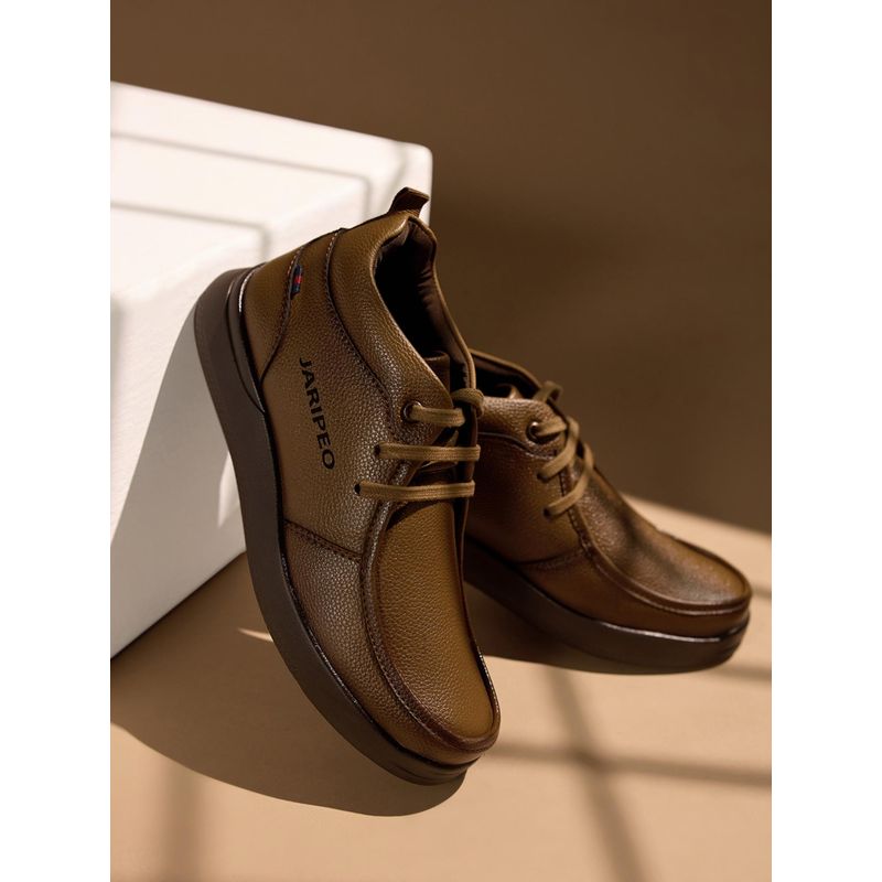 BUCKAROO Men Tan Orso Vegan Leather Derbies (UK 8)