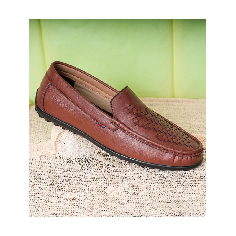 Jaripeo by BUCKAROO Hamel Vegan Leather Brown Men Loafers (EURO 45)