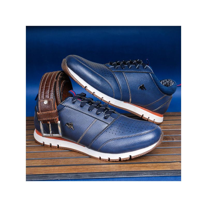 Jaripeo by BUCKAROO Nab Vegan Leather Blue Men Sneakers (EURO 40)