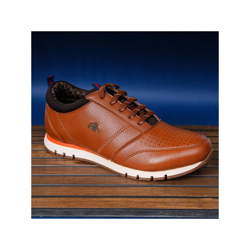 Jaripeo by BUCKAROO Nab Vegan Leather Brown Men Sneakers (EURO 43)