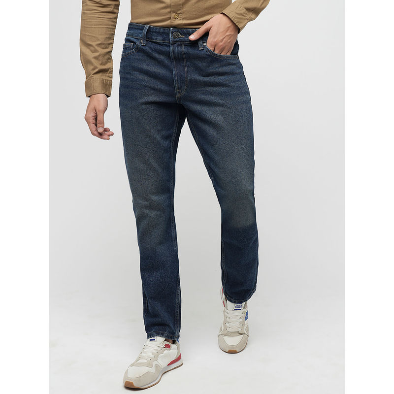 Jack & Jones Navy Blue Slim Fit Non Stretch Jeans (30)