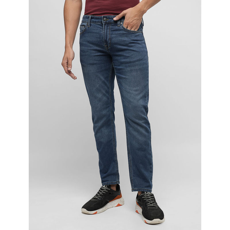 Jack & Jones Navy Blue Slim Fit Stretch Jeans (36)