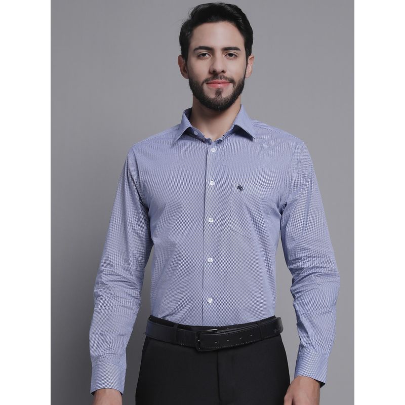 Cantabil Men Cotton Sky Blue Formal Full Sleeves Shirt (44)