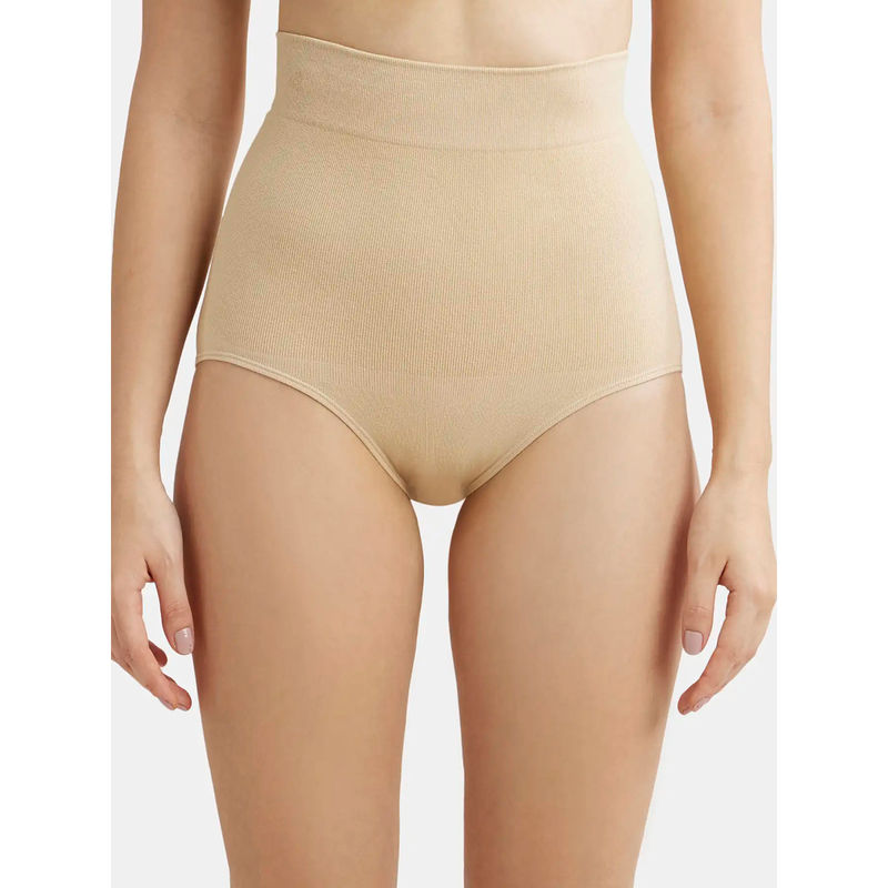 Jockey SH04 Women High Waist Cotton Rich Elastane Seamfree Bikini Shapewear - Skin (L)