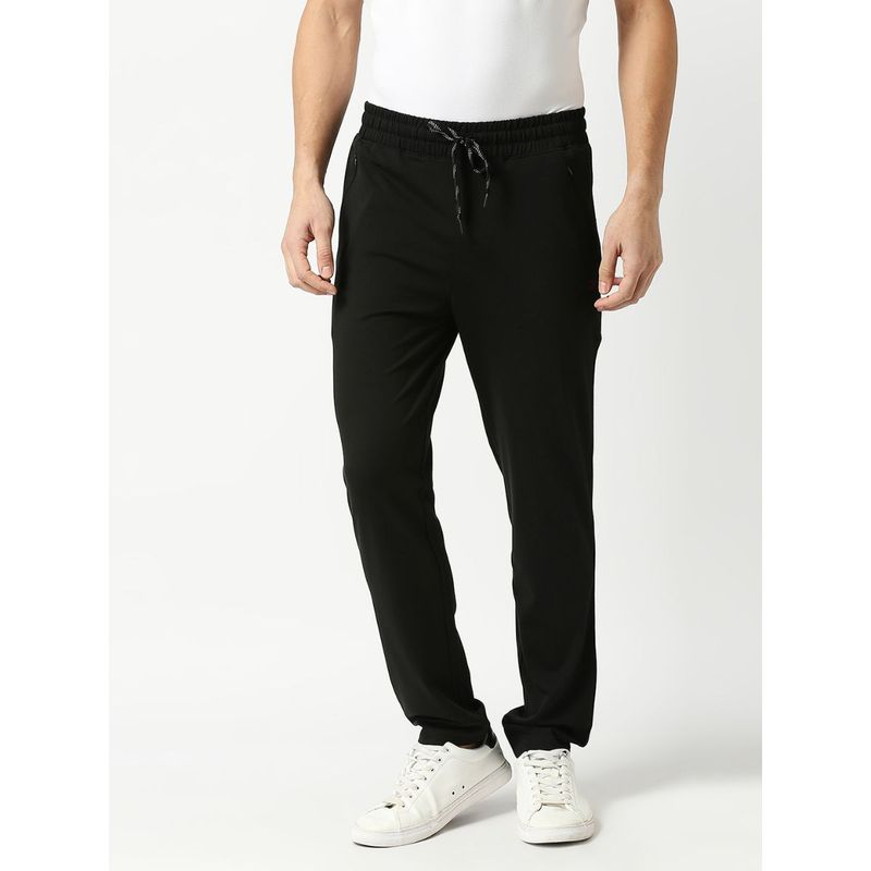 Dragon Hill Black Tencel Lycra Track Pants (34)