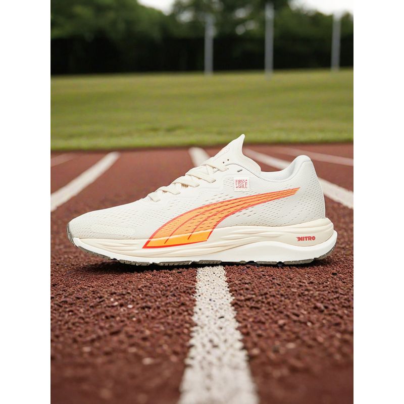Puma Velocity Nitro 2 First M Women White Running Shoes (UK 4)