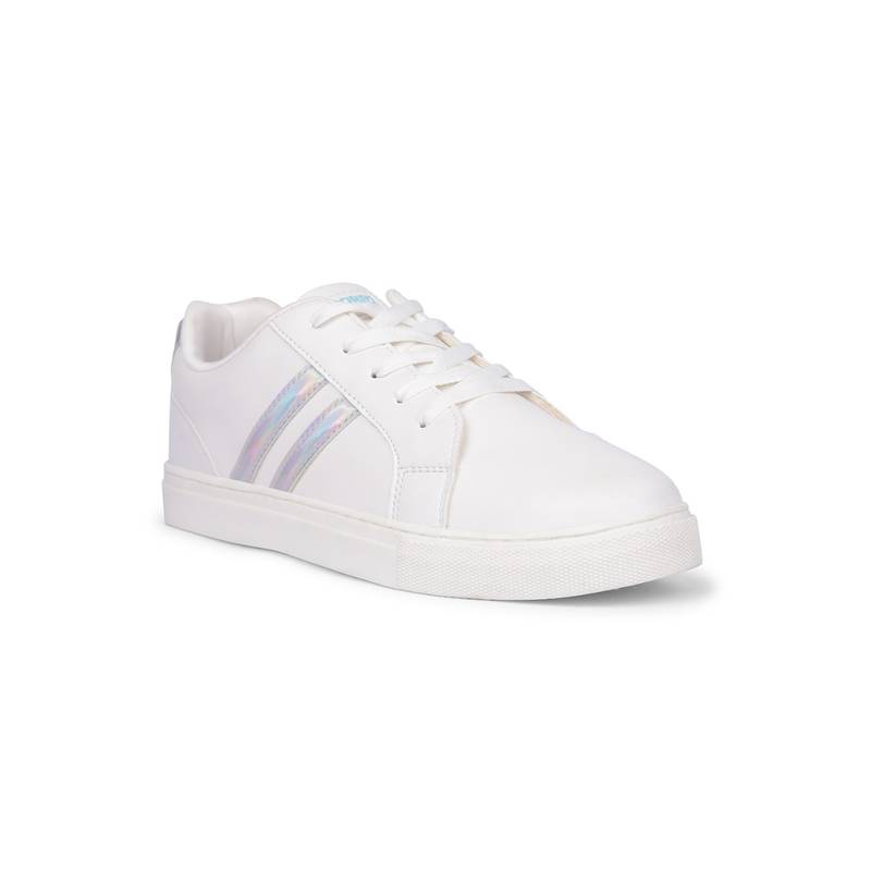 North Star Women White Lace-Up Sneakers (UK 3)