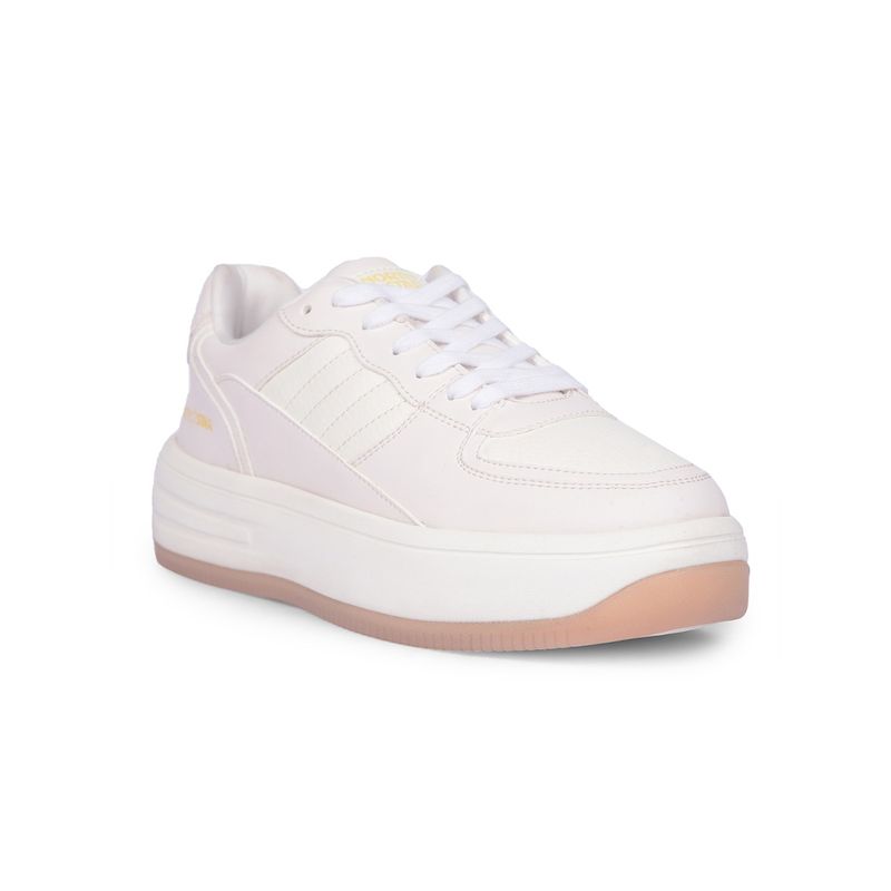North Star Women White Lace-Up Sneakers (UK 3)