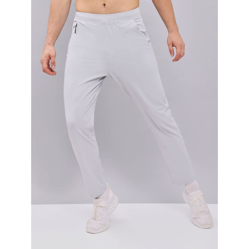 Technosport Men White Solid Relax Fit Sports Trackpant With Elasto Plus (2Xl)