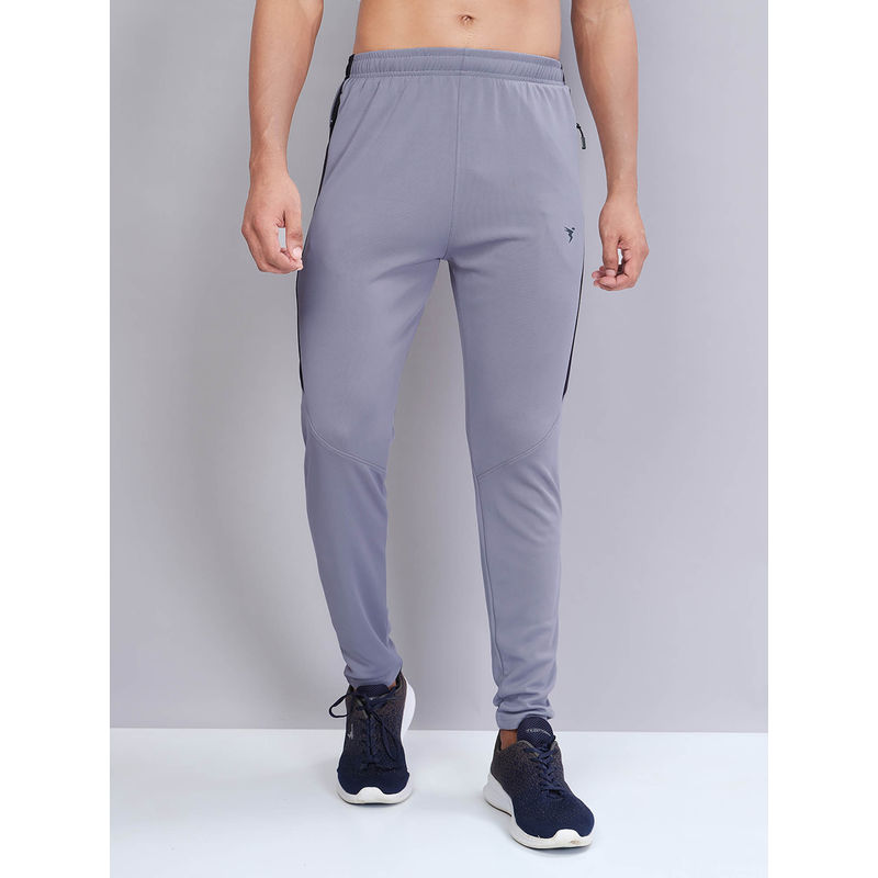 Technosport Men Grey Solid Slim Fit Sports Trackpant With Techno Dry (M)