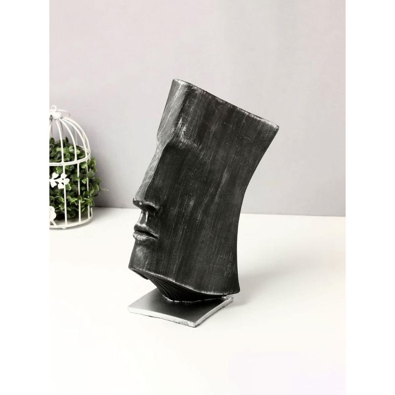 Buy Smokey Cocktail BookFace Abstract Sculpture (Black) Online